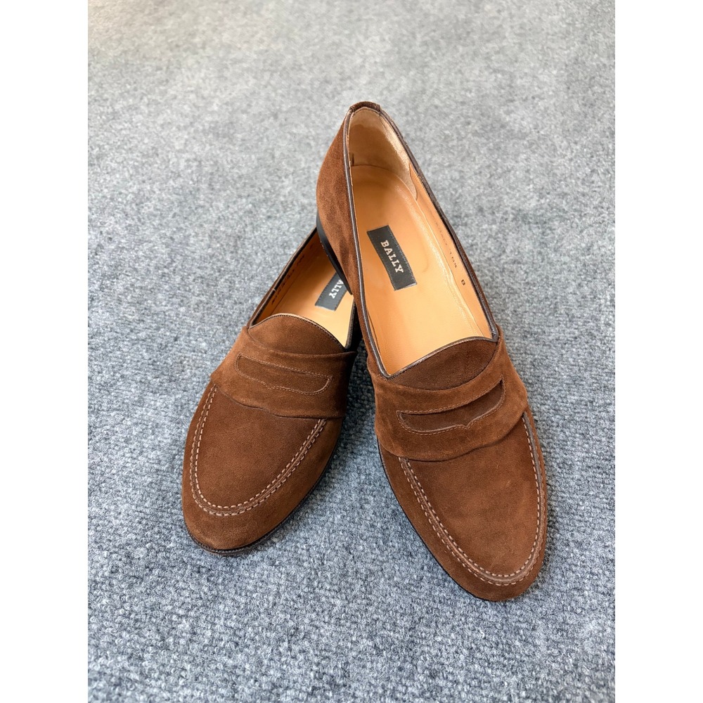 Bally Chestnut Suede Penny Loafers - Picture 10 of 10
